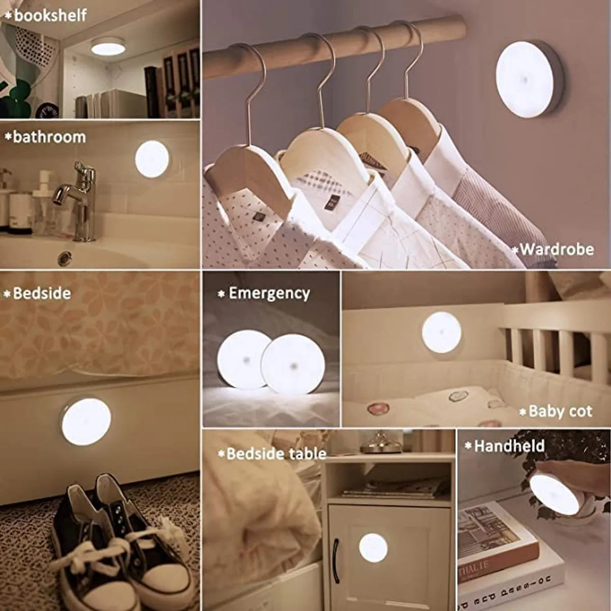 Motion Sensor Light for Home with USB Charging Wireless Self Adhesive LED Night Light