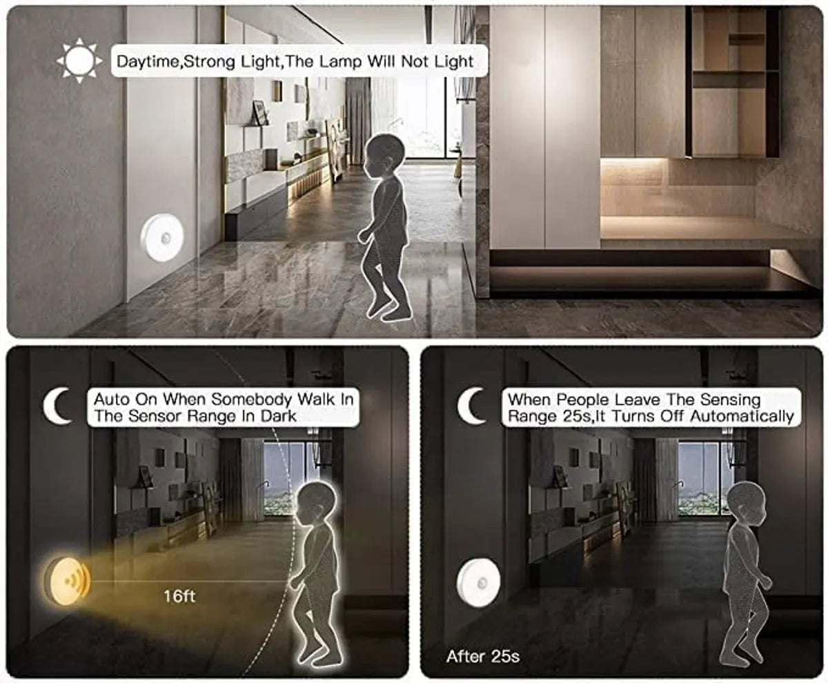 Motion Sensor Light for Home with USB Charging Wireless Self Adhesive LED Night Light