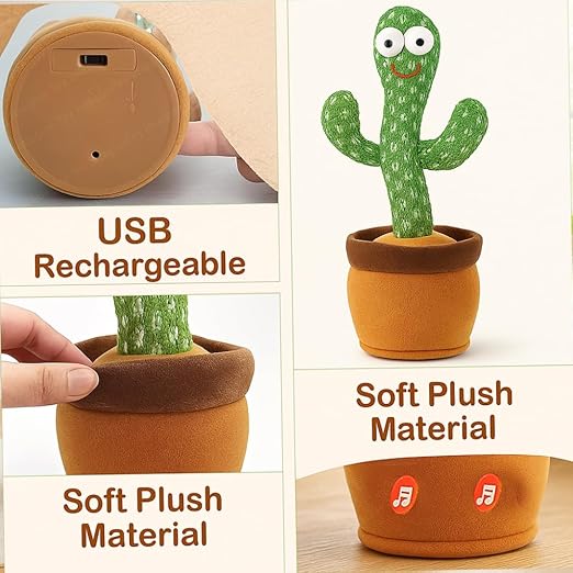 LED Musical Dancing & Mimicry Cactus Toy