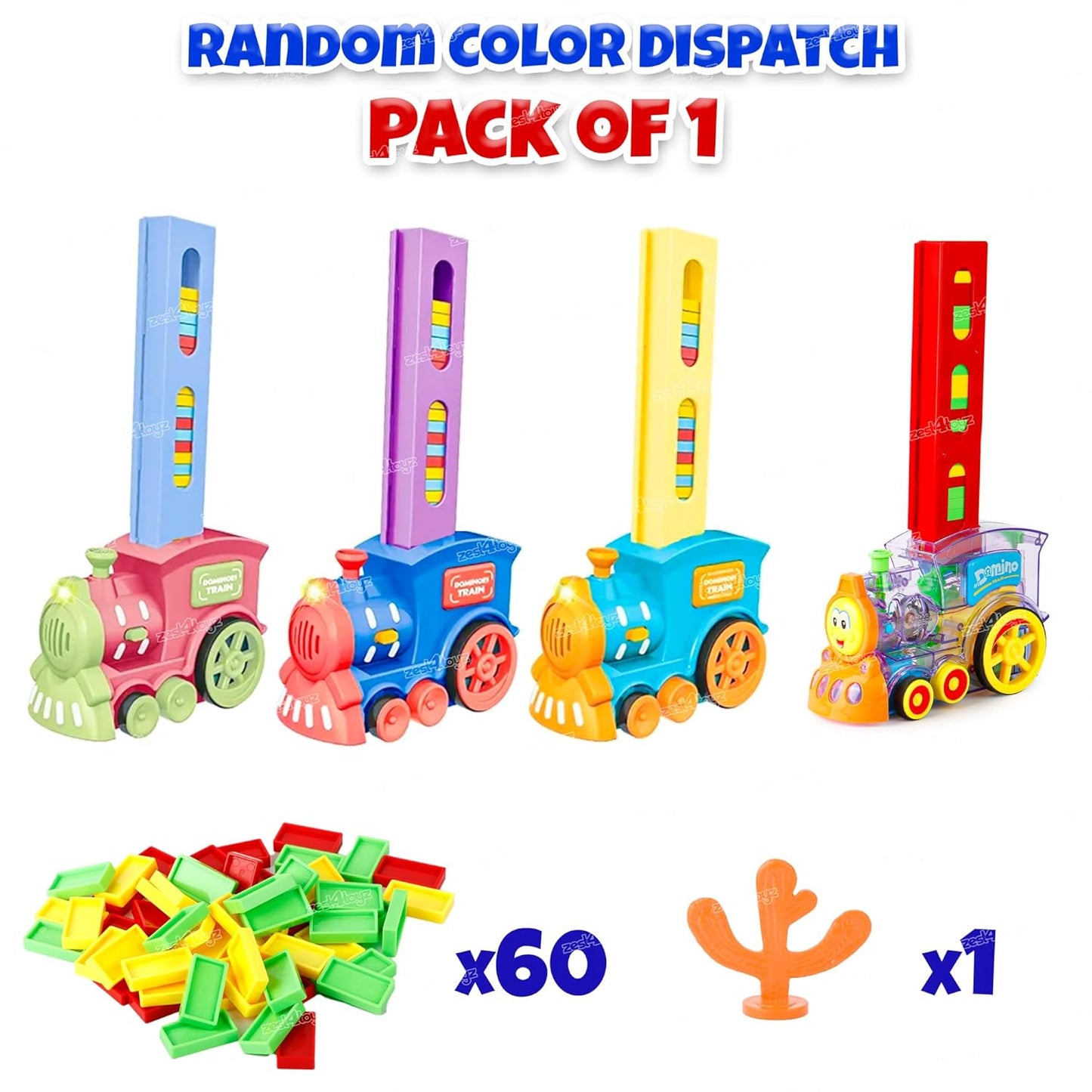 Train Toy Domino Set for Kids BPA Free Plastic with Sound Effects