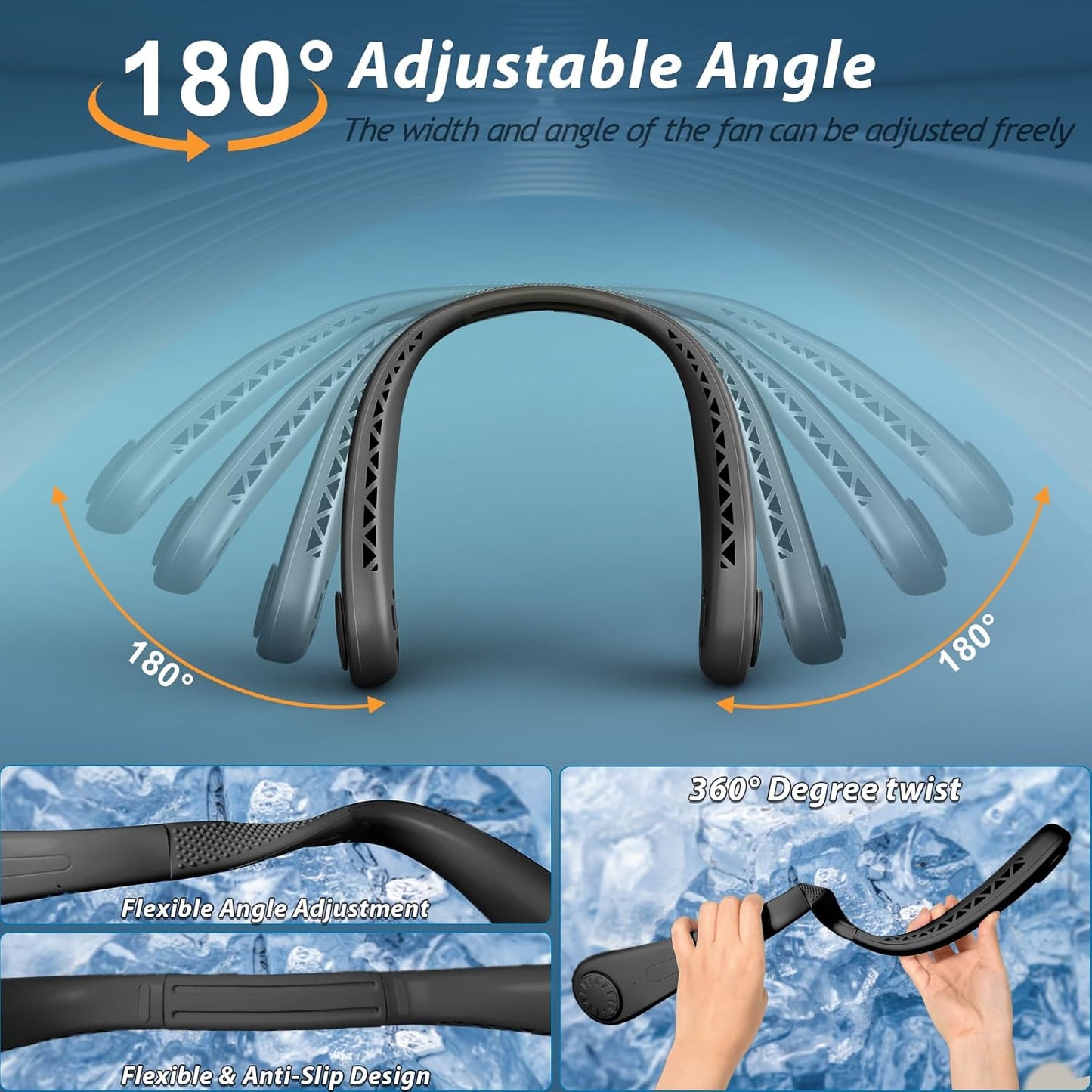 Portable Bladeless Hanging Rechargeable Neck Fan