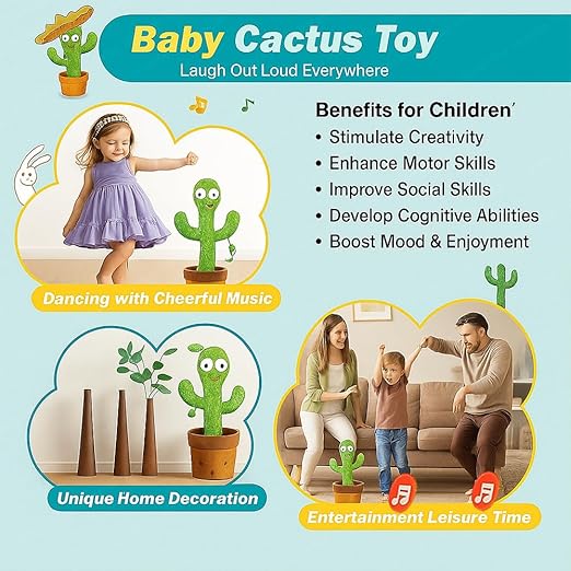 LED Musical Dancing & Mimicry Cactus Toy