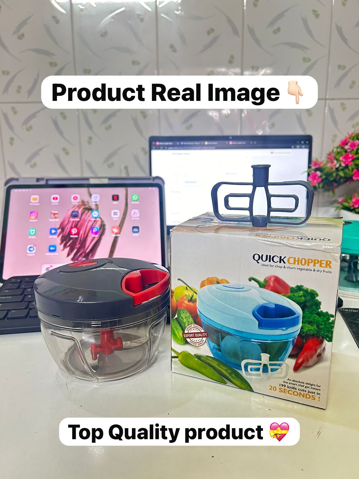 Powerful Mini Handy Chopper (450ml), Vegetable and Fruit Chopper, Vegetable Chopper For Kitchen.