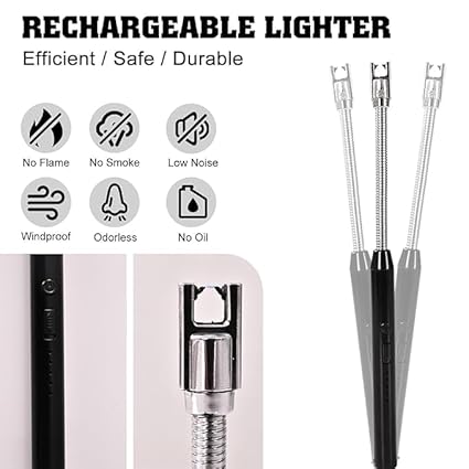 USB Plasma Rechargeable Electric Lighter for Kitchen