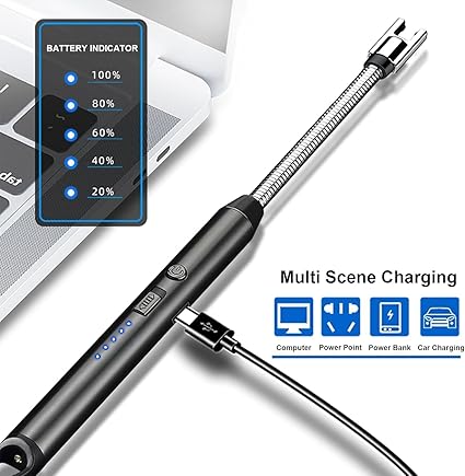 USB Plasma Rechargeable Electric Lighter for Kitchen