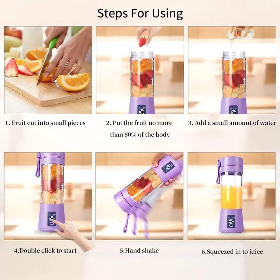 Portable Electric 6 Blade USB Juice Maker