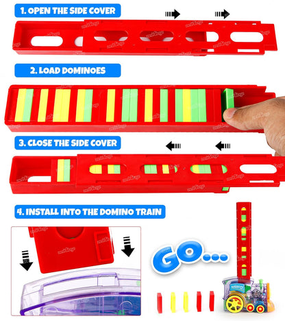 Train Toy Domino Set for Kids BPA Free Plastic with Sound Effects